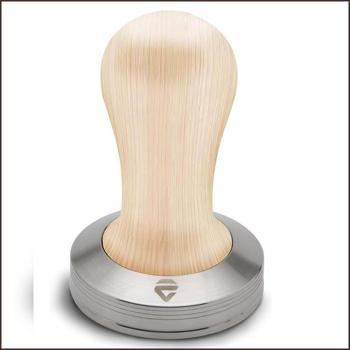 1 -Lelit Kaffee Tamper für LELIT58 Filter mit Holzgriff - SilberHellbraun k